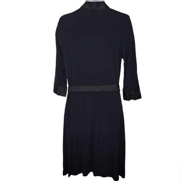 BODEN Belted Jersey Stretch Dark Acadamia Preppy Office Shirt Dress - Women's - Picture 4 of 7